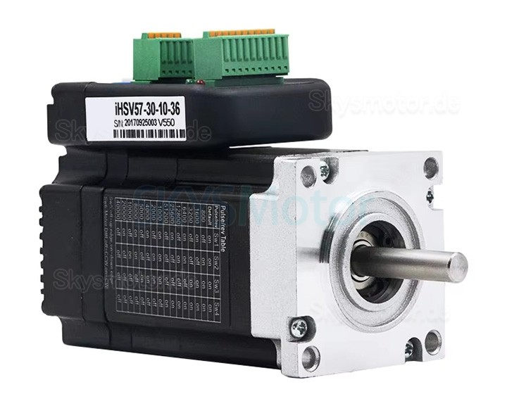 Nema 23 Integrierter AC Servomotor mit Steuerung JMC iHSV57-30-10-36 100W 36V 0,29N.m 3,5A 3 Phasen 3000U/min